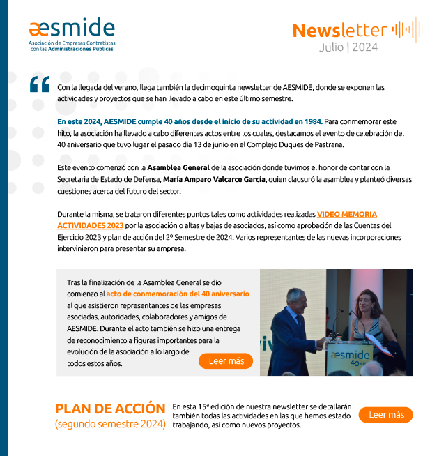 Aesmide: Newsletter Julio 2023